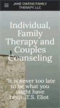 Mobile Screenshot of janeowensfamilytherapy.com
