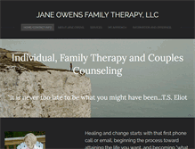 Tablet Screenshot of janeowensfamilytherapy.com